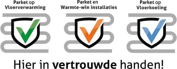 Keurmerken parket op vloerverwarming, warmte-en-win-installaties en vloerkoeling